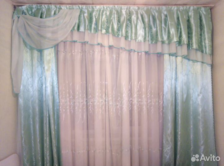 Ламбрекен + шторы и тюль