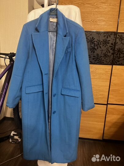 Пальто голубое dress by stesha шерсть