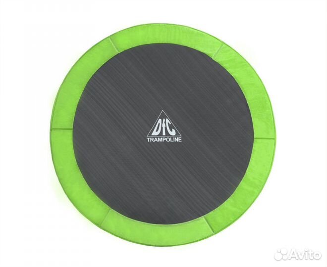 Батут DFC Trampoline Fitness с сеткой 14ft зелёный