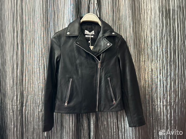 Р. 44. Mango. Кожаная байкерская куртка, косуха