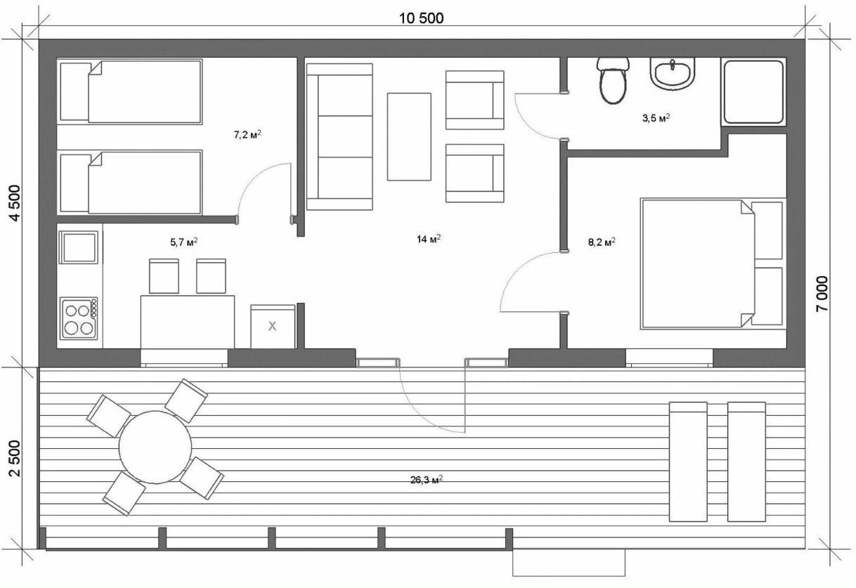 Чертеж небольшого гостевого дома Уютный Дом Cozy House. Профиль пользователя на Авито