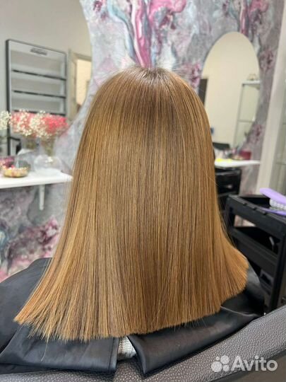 Кератиновое выпрямление, гор/ хол ботокс волос