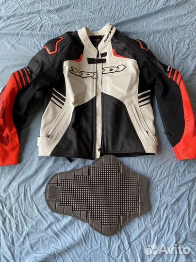 Мотокуртка кожаная мужская 52