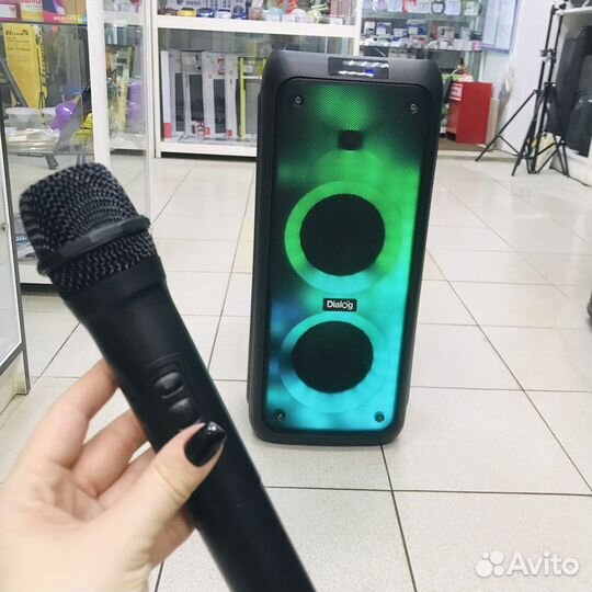 Портативная блютуз колонка с микрофоном 45 Вт