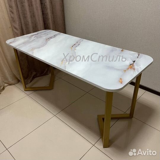 Кухонный обеденный раздвижной стол на М-опорах