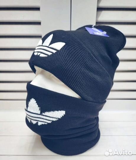 Комплект шапка и снуд Nike/Adidas унисекс