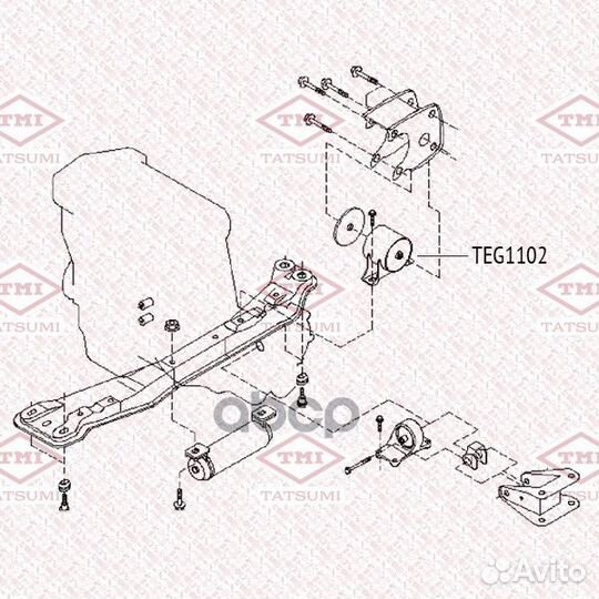 Опора двигателя зад TEG1102 tatsumi