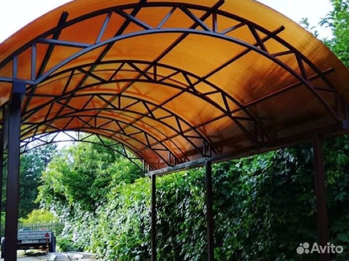 Арочные фермы сварные для навеса