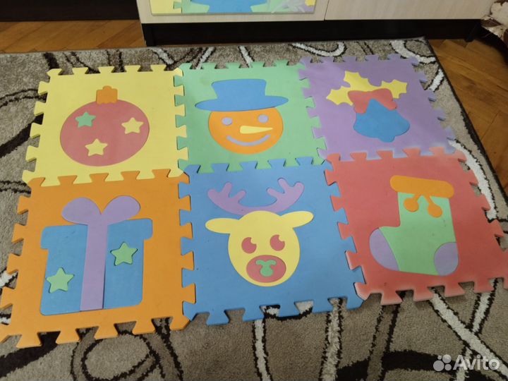 Коврик пазл+конструктор