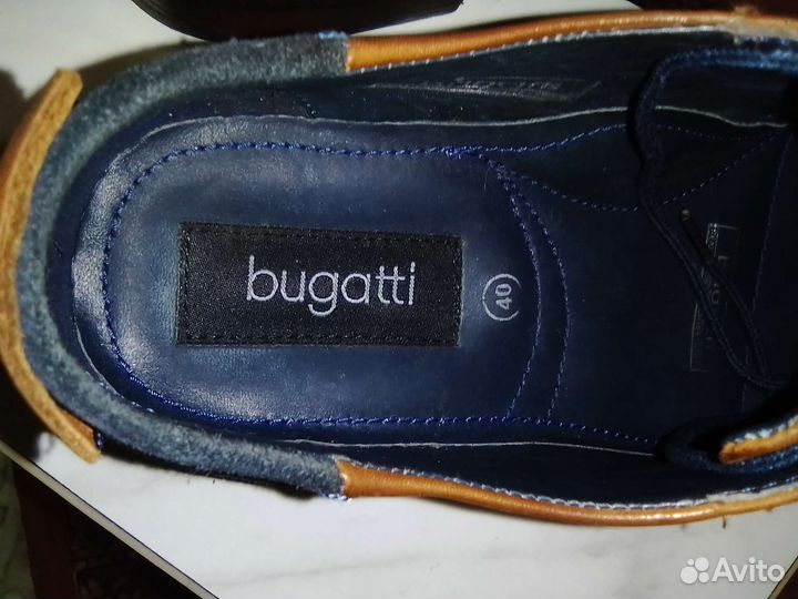 Мужские кожаные туфли от бренда bugatti 40 размер