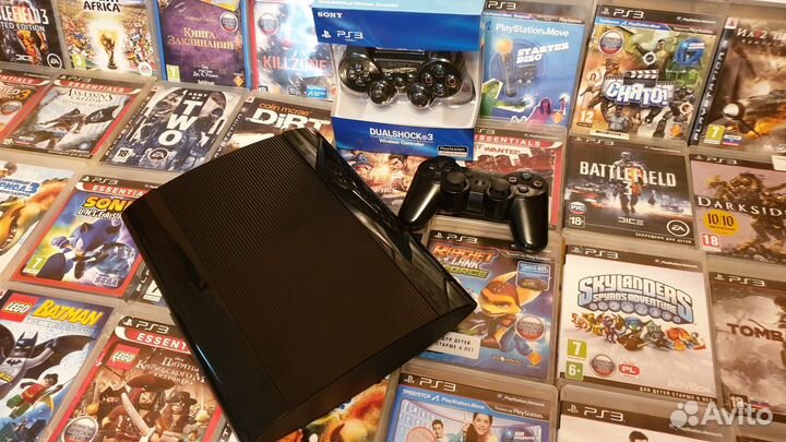 Sony Playstation 3 500гб+2геймпада+120игр HEN