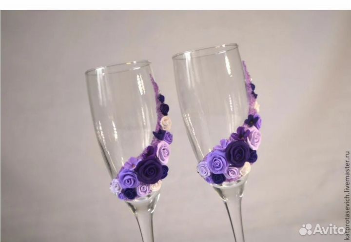 Фужеры свадебные, праздничные