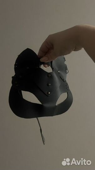 Маска кошки кожанная для квадробики и прочих игр