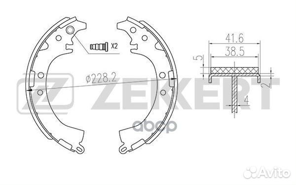 Колодки торм. бараб. задн. Toyota Camry (V10 V2