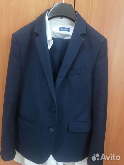 Пиджак для мальчика 146 синий