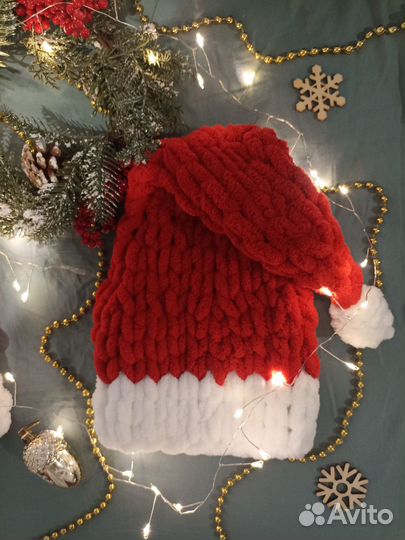 Шапка Санта-Клауса новая
