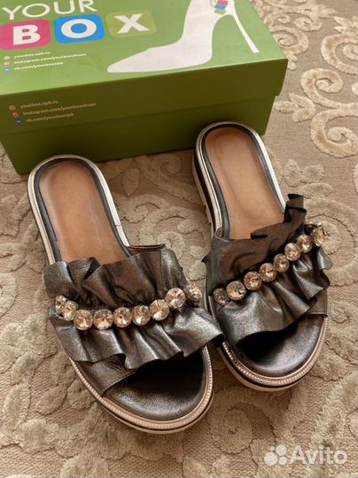 Шлепки натуральная кожа 40 your BOX