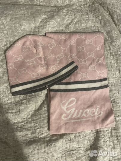 Комплект gucci шапка и шарф