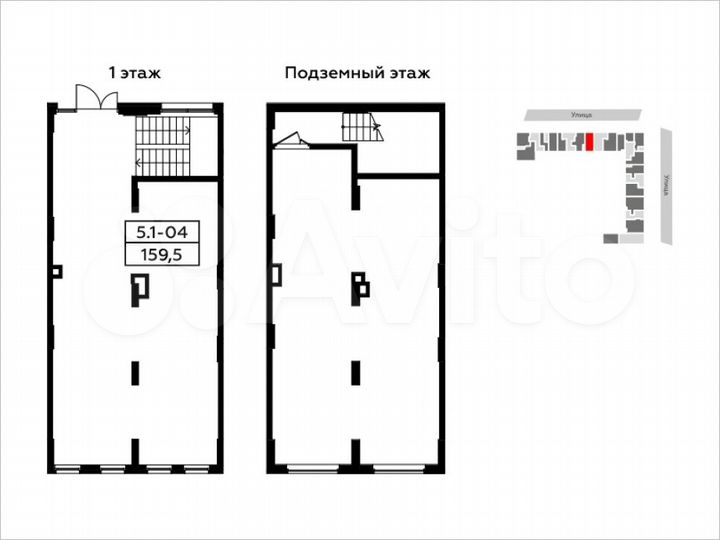 Продается торговое помещение, площадь 159.5 кв.м