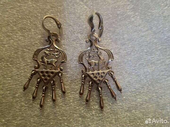 Серьги серебро