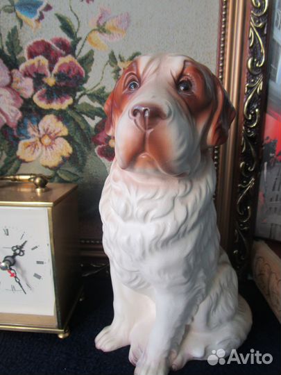 Статуэтка фарфор сенбернар клеймо Япония 70е гг