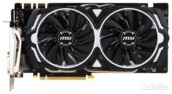 Видеокарта MSI GeForce GTX 1070 armor oс 8гб