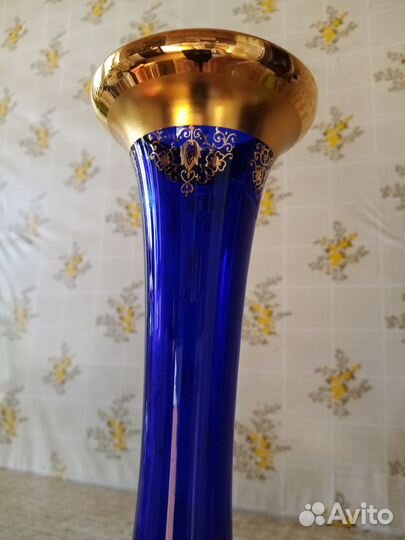 Ваза богемское стекло Чехословакия