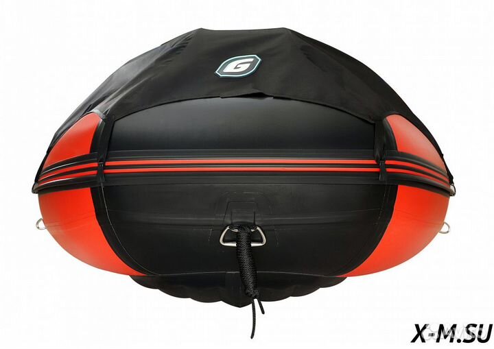 Надувная лодка gladiator E380PRO красно/черный