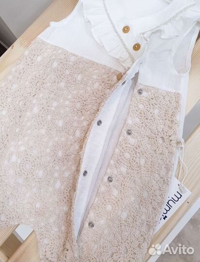 Песочник из льняной ткани. Турция. 62,68,74,80