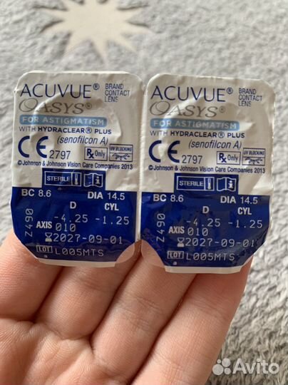 Линзы контактные acuvue oasys на месяц