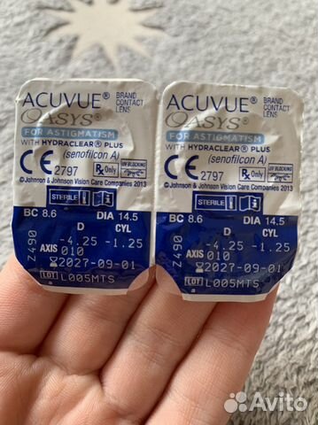 Линзы контактные acuvue oasys на месяц