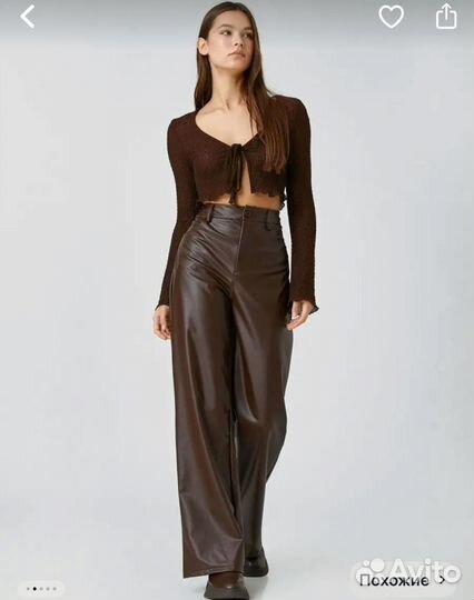 Кожаные брюки koton