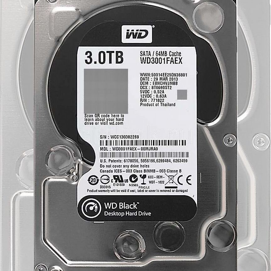 [WD3001FAEX] Жесткий Диск Western Digital 3tb Sata2 Wd3001faex