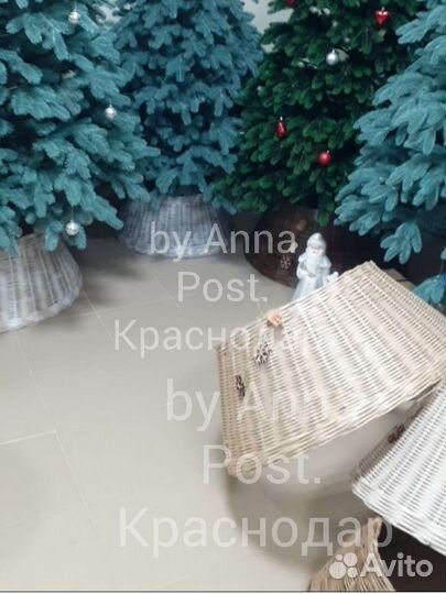 Плетеное кашпо для ёлки