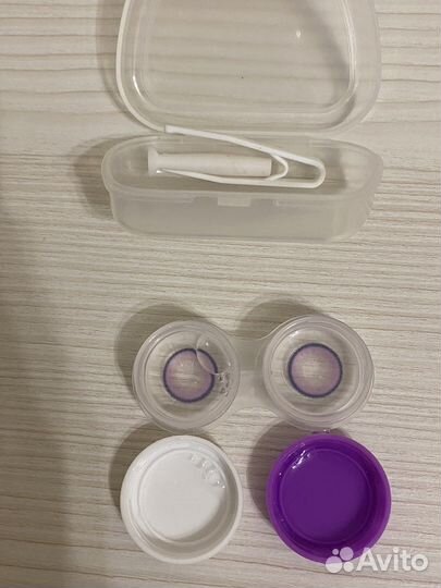 Линзы для глаз сиреневые -3.00