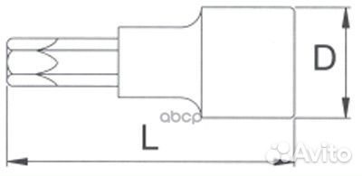 Головка торцевая с вставкой torx 1/4 T25 h2t25