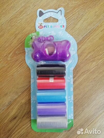 Пакеты для выгула собак с контейнером 6*15шт