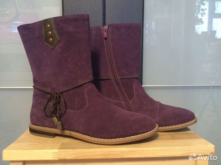 Сапоги нат / замша 38, ботильоны 40