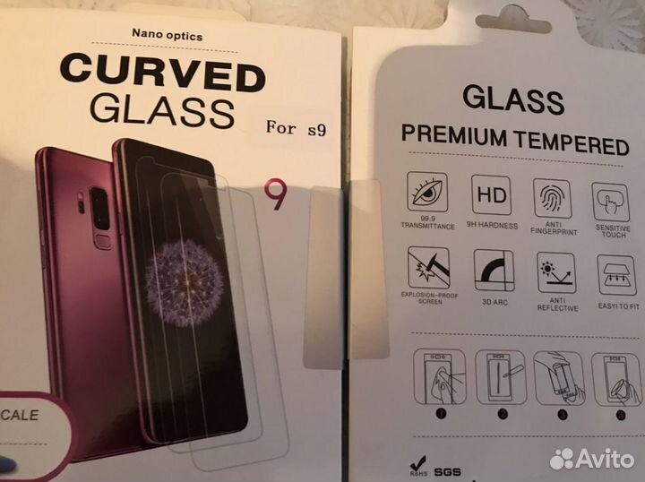 Samsung Galaxy s9; s9 +, защитные стекла с уф ламп