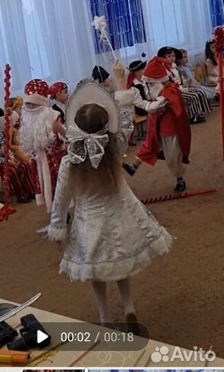 Костюм снегурочки 110 -116 -122 торг