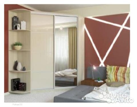 Угловой шкаф-купе Анна фасады мдф