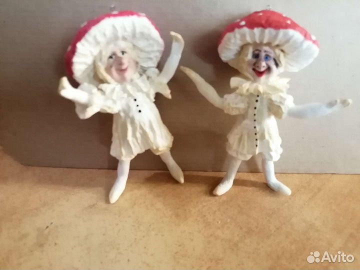 Ватные елочные игрушки