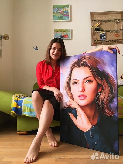 Портрет на холсте по фото Кемерово