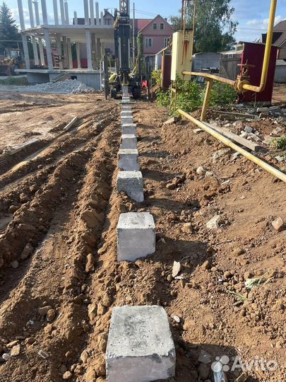 Забивка жб свай / установка свай