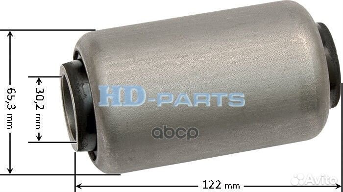 Сайлентблок полурессоры 30.1*65.1*117/122 Scania