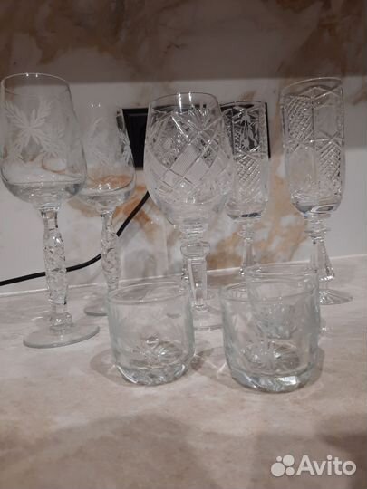 Хрустальные фужеры,бокалы,рюмки ССР