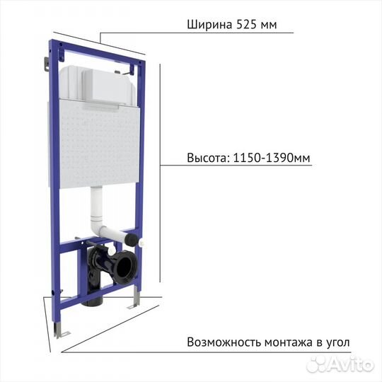 Инсталляция унитаза berges novum R4 Soft Touch бе