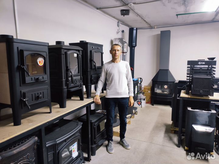 Печь камин на дровах