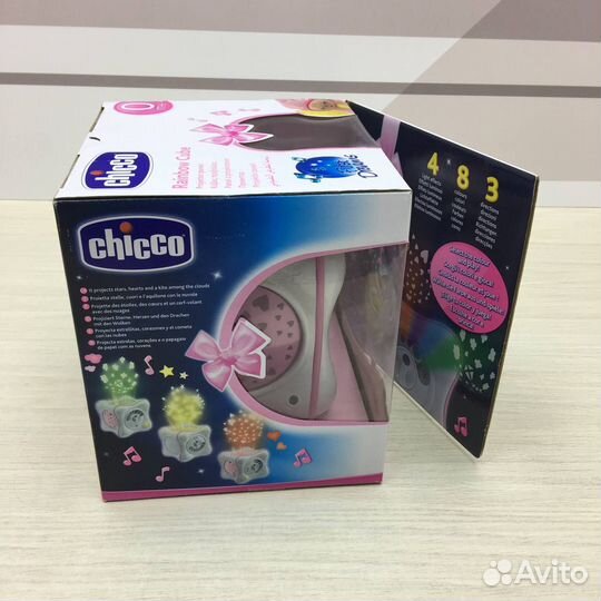 Ночник-проектор Chicco Радуга (розовый)