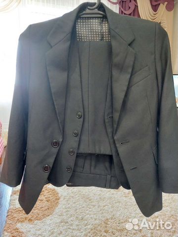 Школьный костюм для мальчика 128 серый